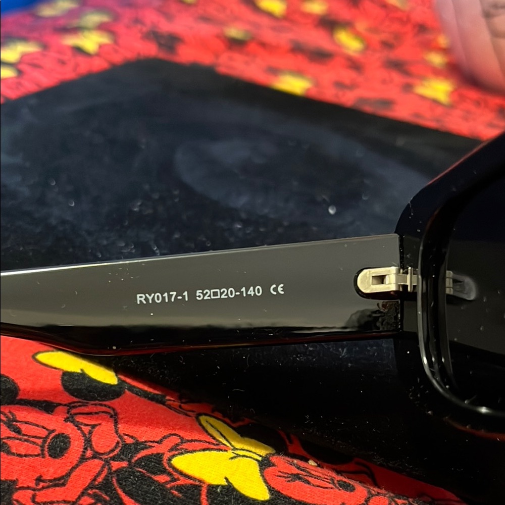 Black Rectangular Wrap-Around Glasses - image 6